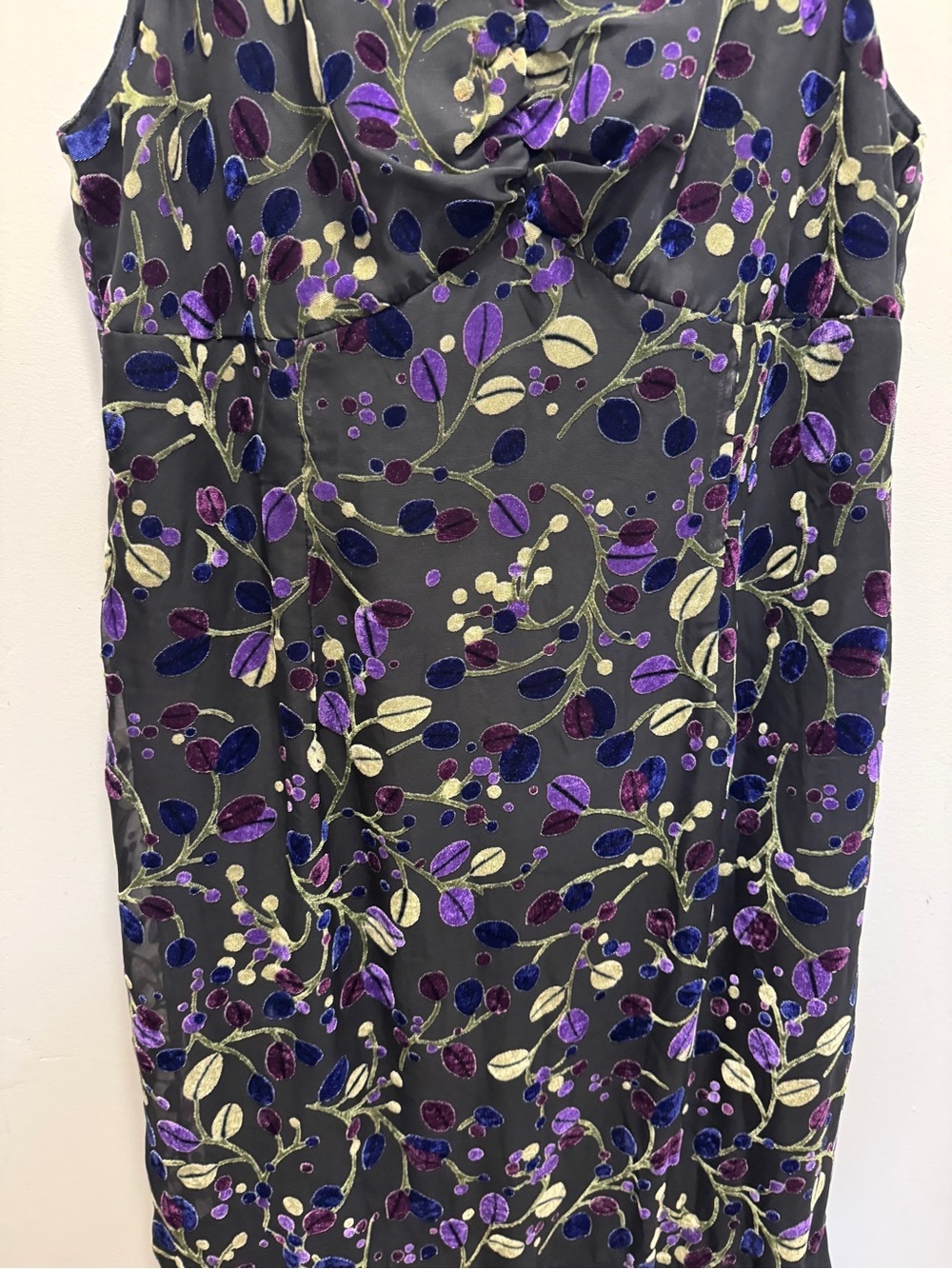 Addition Elle Vintage Black Burnout Velvet Floral Maxi Dress Size 18 Evening Y2K - Picture 5 of 13